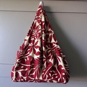 Eastern Serenity Shoulder Bag Women Red Leaf Print Purse Zip Monsterra Hawaiian